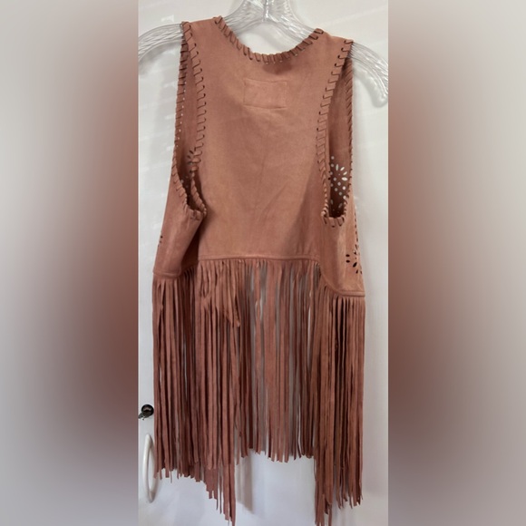Festival country boho eyelet fringe vest - Picture 2 of 5